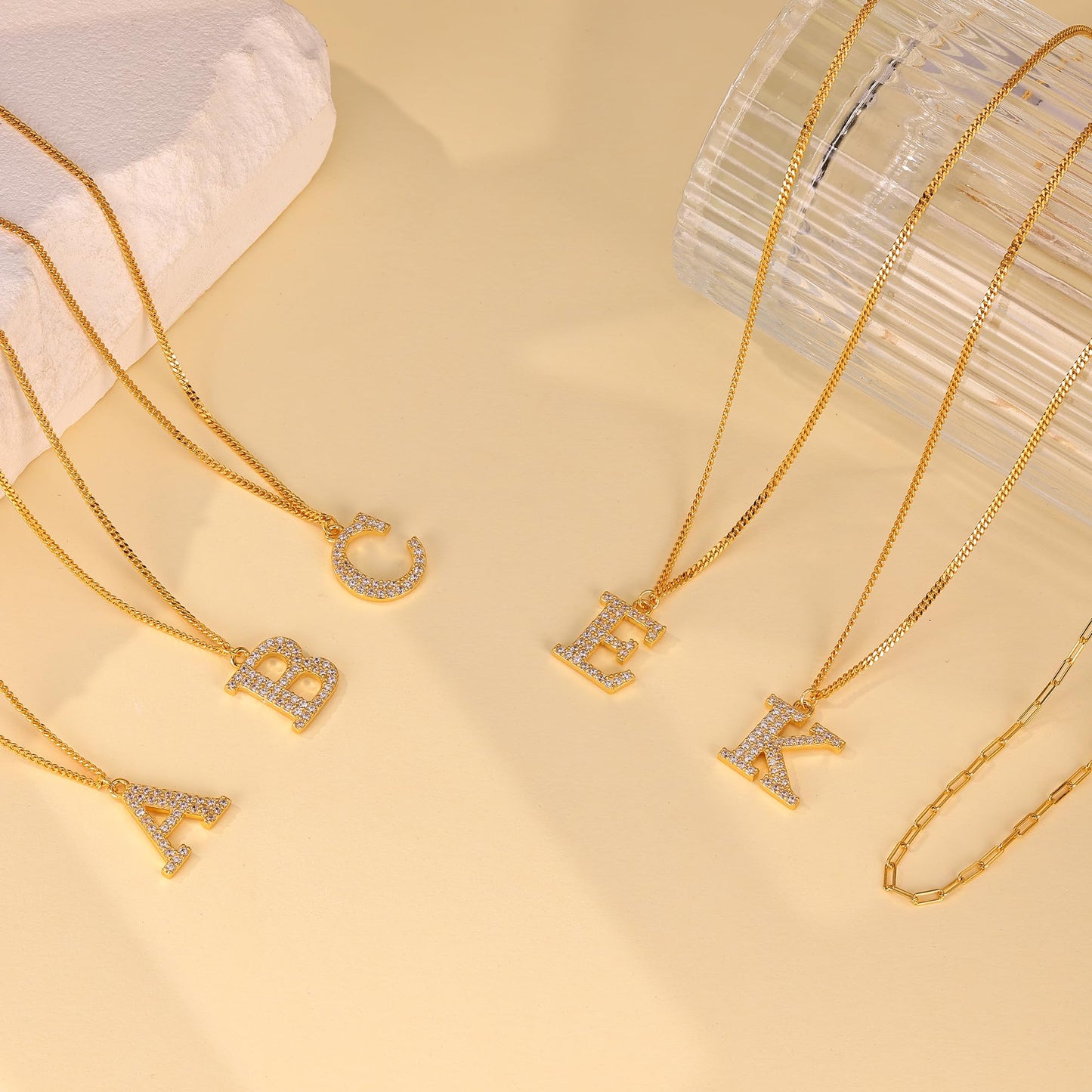 SUNFEEL Dainty Initial Necklace for Women Layered Necklace 14K Gold Plated 925 Sterling Silver Cute Letter Trendy Initial Layering Necklaces for Women Jewelry Gifts for Mom Wife Girlfriend Bridesmaids