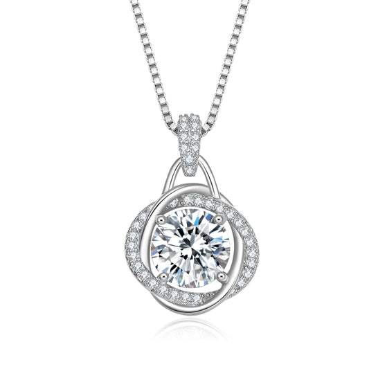 SUNFEEL Mothers Day Gifts for Mom 925 Sterling Silver Cubic Zirconia Pendant Necklace 16+2'' Extender for Women Jewelry Gifts for Mother Wife Girlfriend Bride for Prom Party Wedding Anniversary